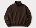 Classic Brown Vitello quarter zip