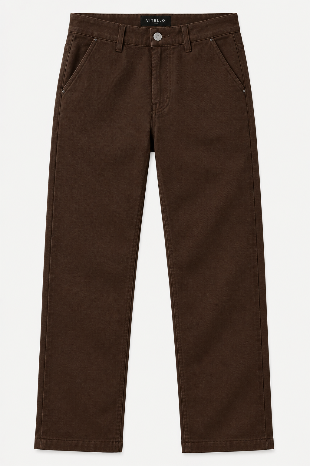 Formal Brown Vitello long Legs Pants